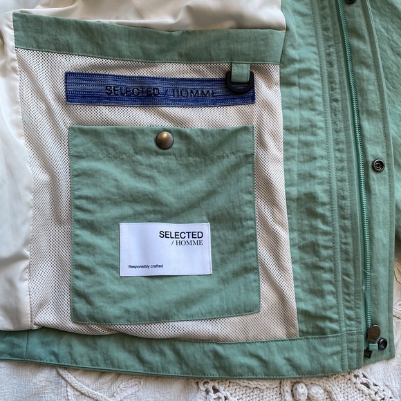 Selected / Homme brand Lightweight Sage Green Jacket - Picture 3 of 4